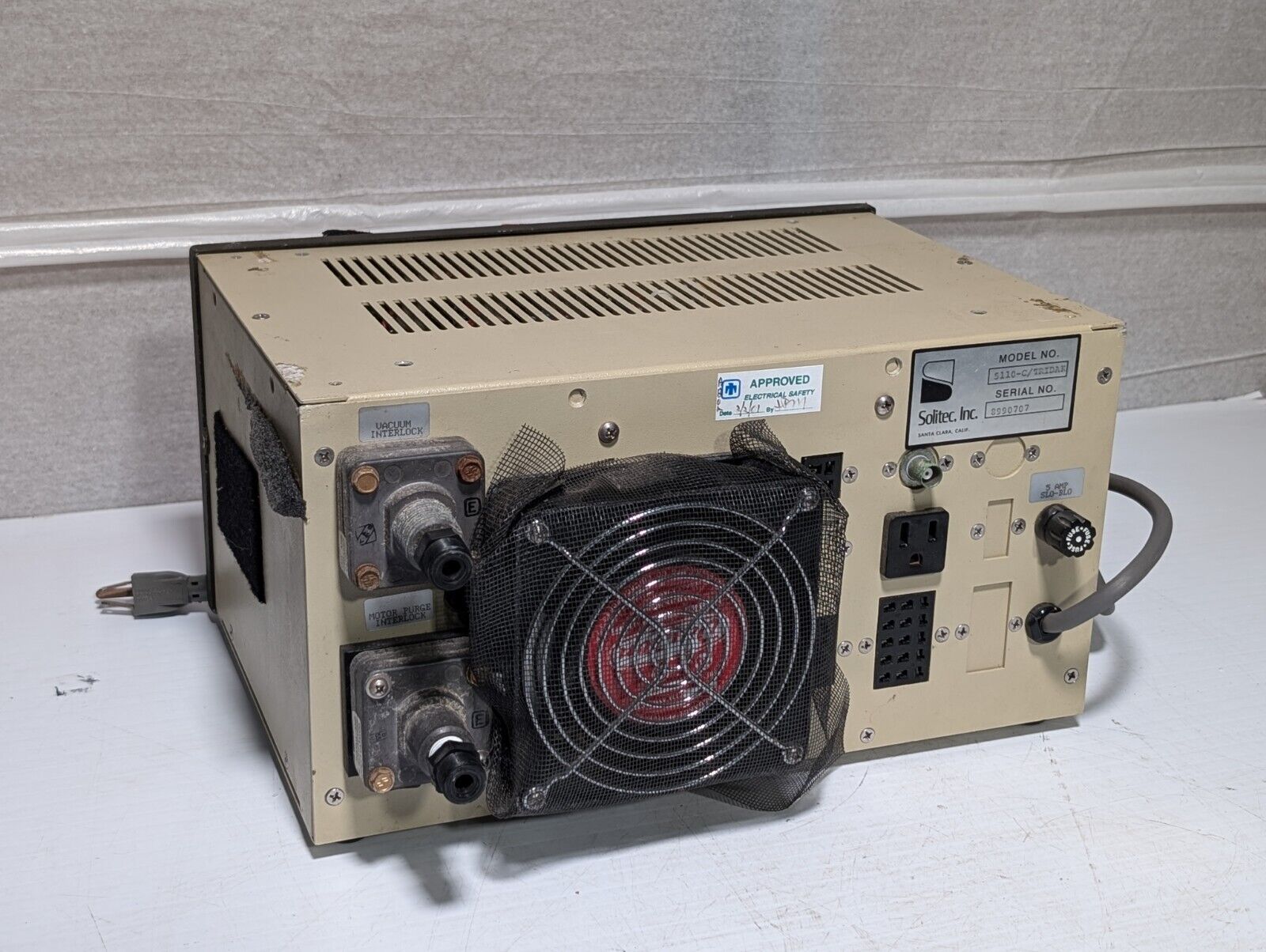 Solitec 5110-C/TRIDAK Photoresist Spinner control module as shown, wafer process