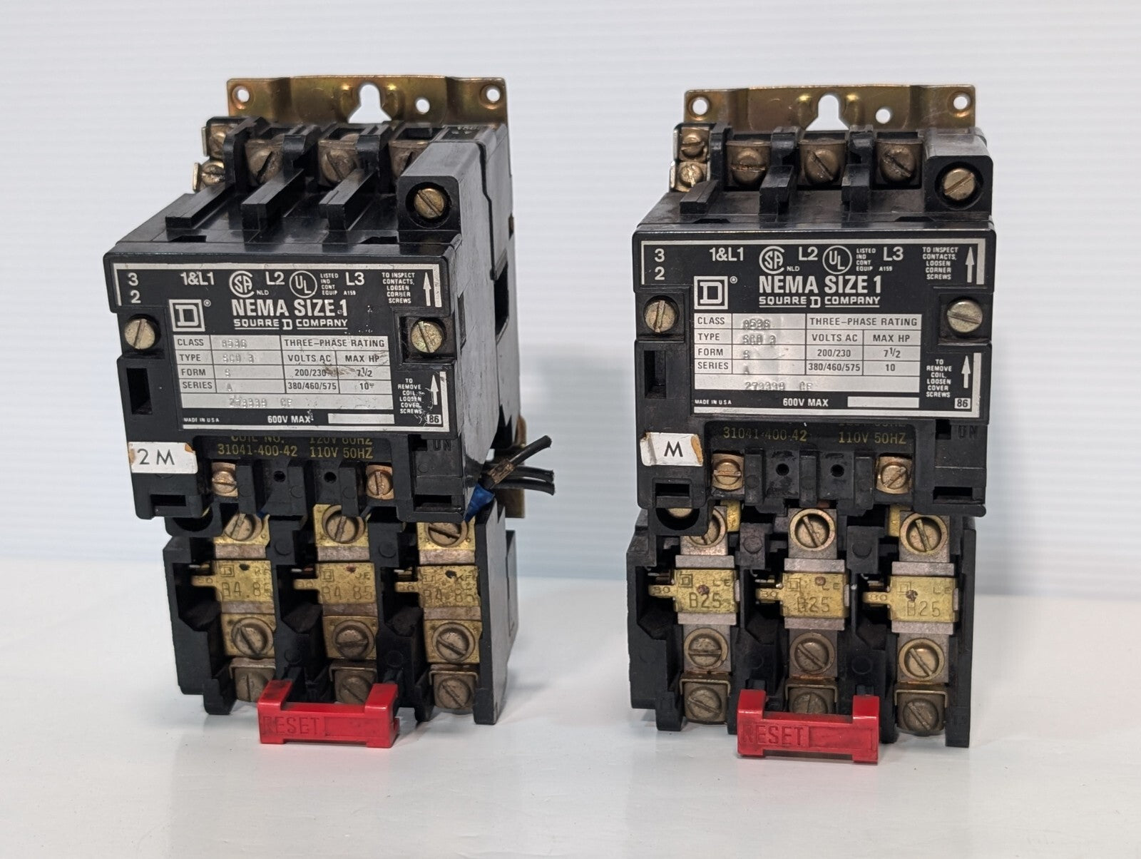 Square D 8536SC03 motor starter, NEMA Size 1, 3 Phase with 31041-400-42 Coil