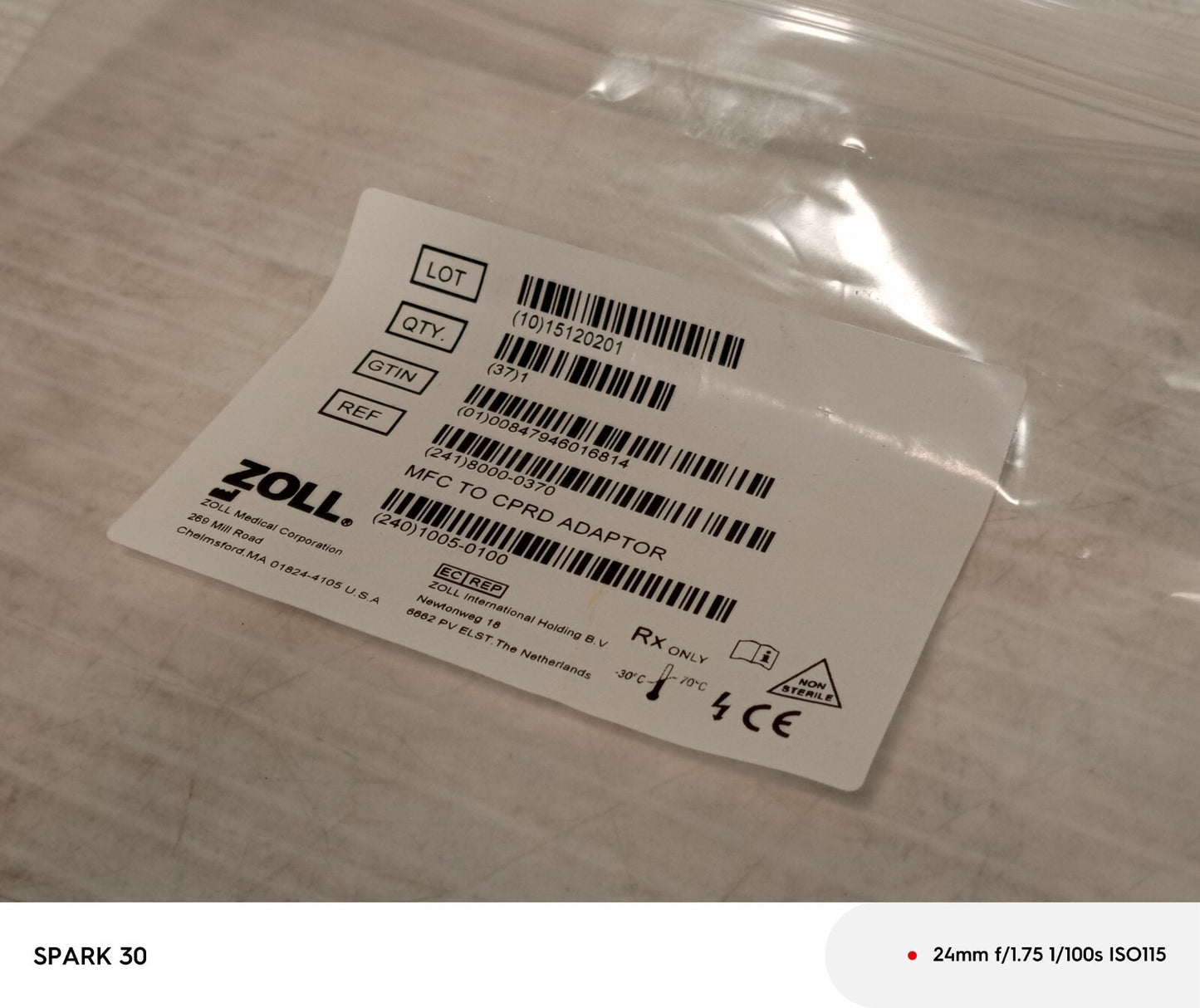 Zoll 8000-0370 CPR Connection Adapter for Zoll E, M & X Series Systems