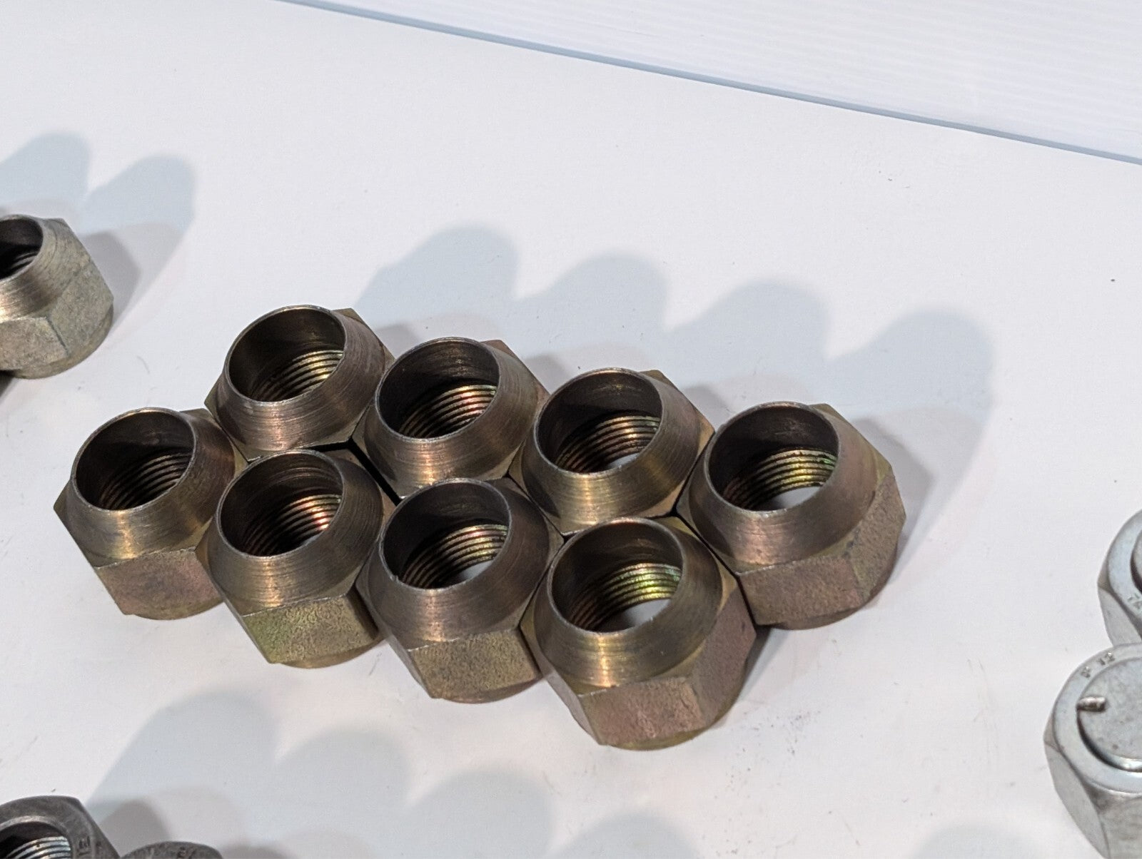 144 Assorted Adapters + Fittings, Hex Nut Lug Nut Bushing Pipe Threader