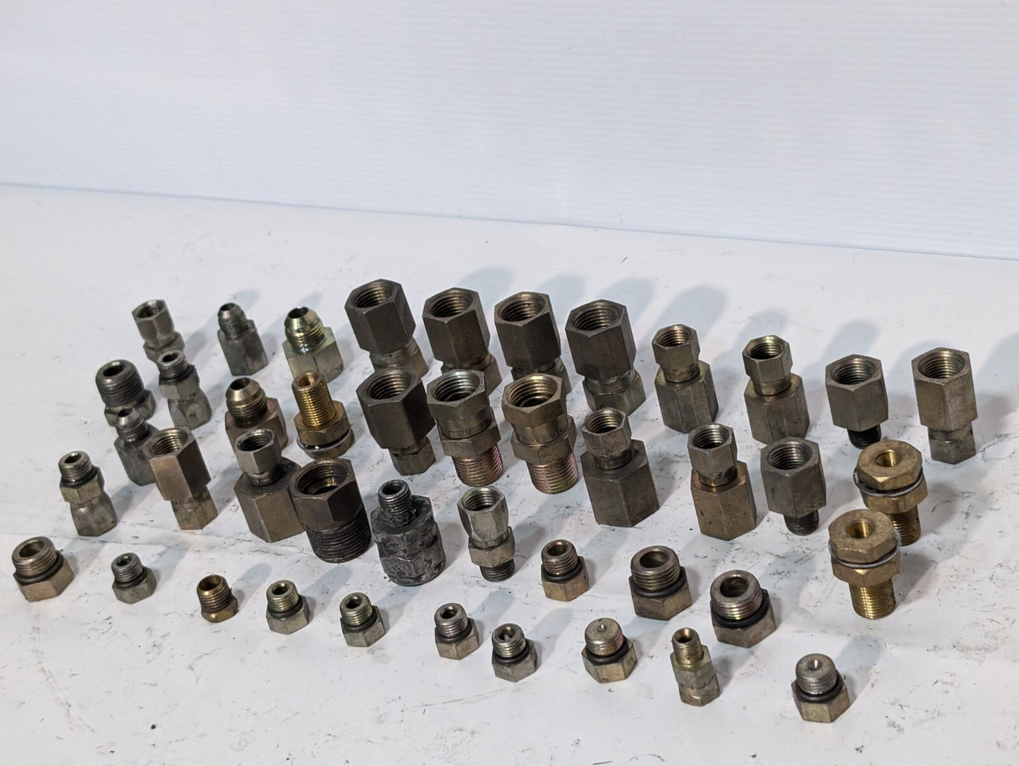 (40) Assorted Hydraulic Fitting and Adapters, Hex Head Thread Nut Lug Nipple