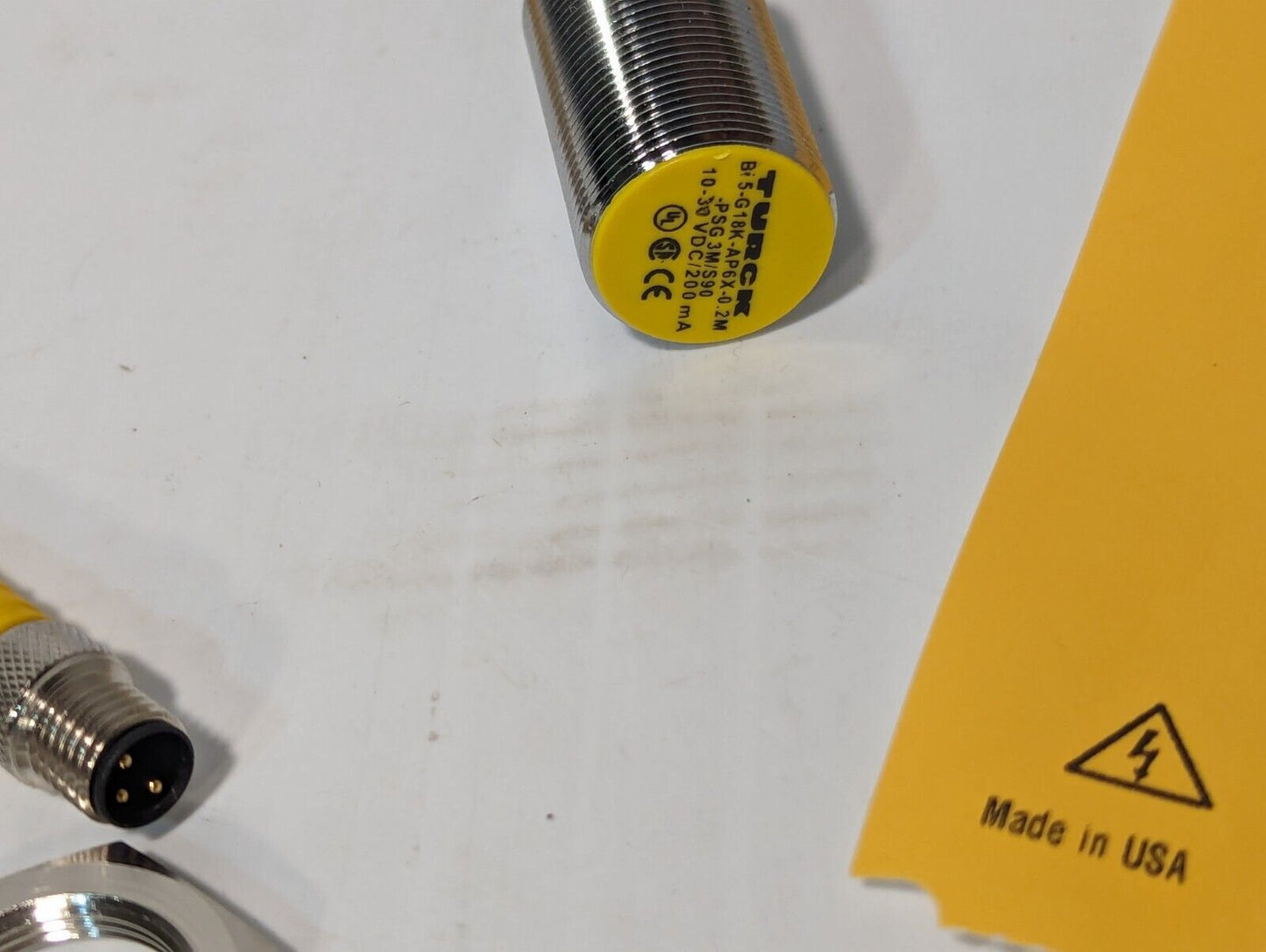 Turck BI5-G18K-AP6X-0.2M-PSG 3M/S90 Inductive Sensor - Free Shipping