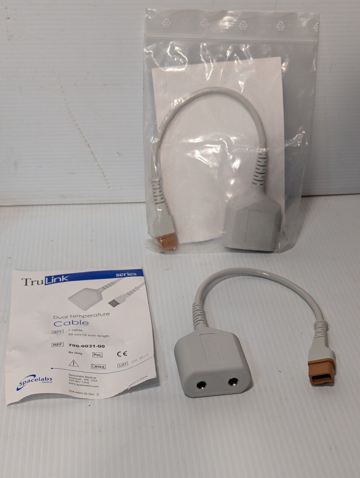 Spacelabs 700-0031-00 Dual Temperature Adapter Cable - Free Shipping