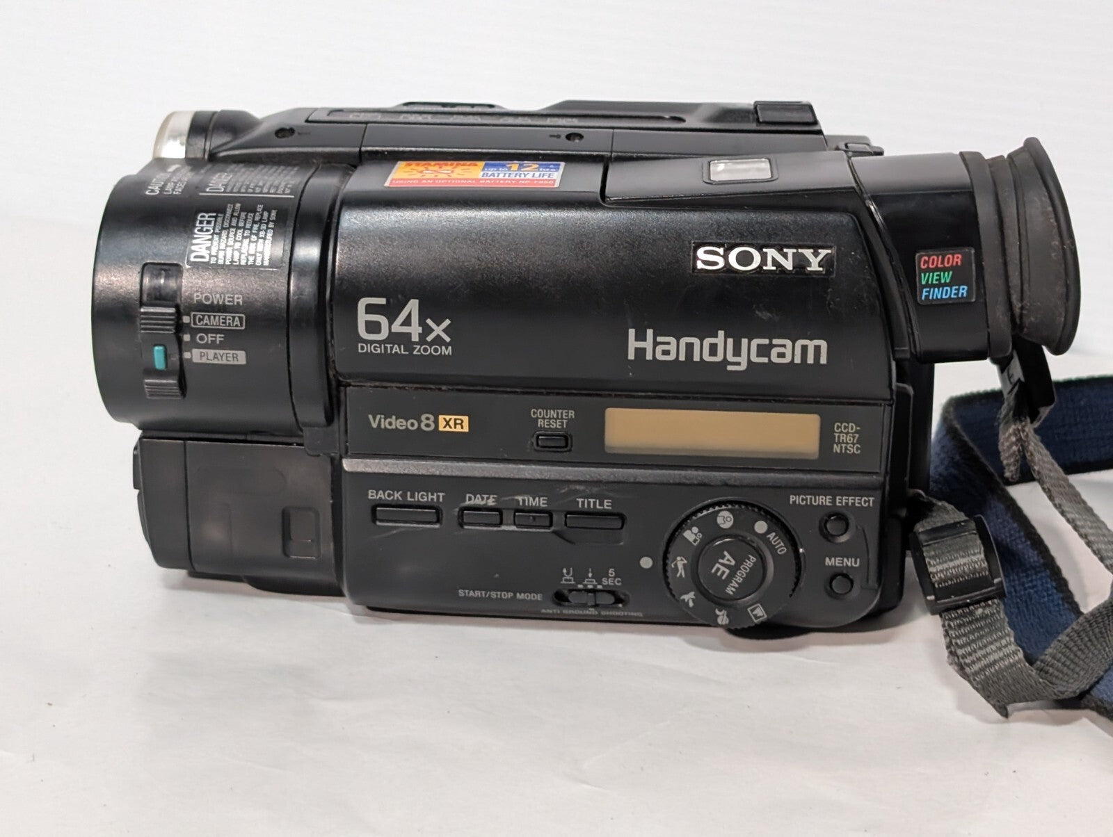 Sony CCD-TR67 Video8 Handycam 8mm Analog Camcorder With Battery + Power Adapter