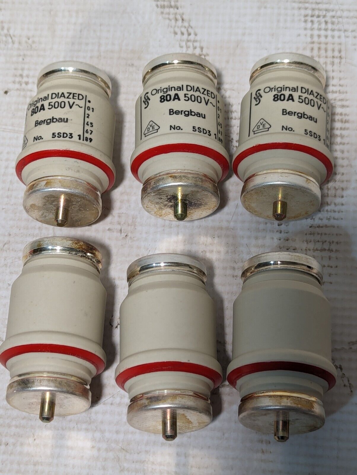 Siemens 5SD3 fuse, 80A, 500VAC, original diazed, Bergbau