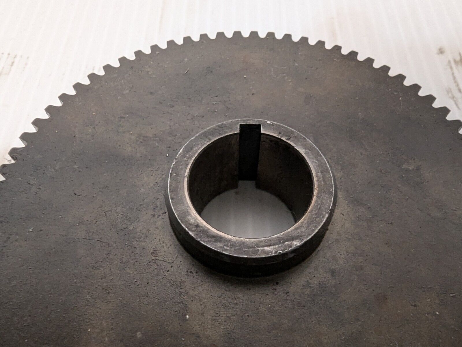 73 Tooth Gear 4.5" Diameter 1" Notched Bore .5" Plate Thickness - Free Shipping
