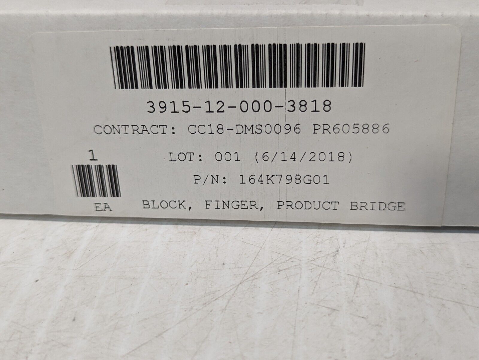 164K798G01 Product Bridge Finger Block, 3915-12-000-3818, Free Shipping