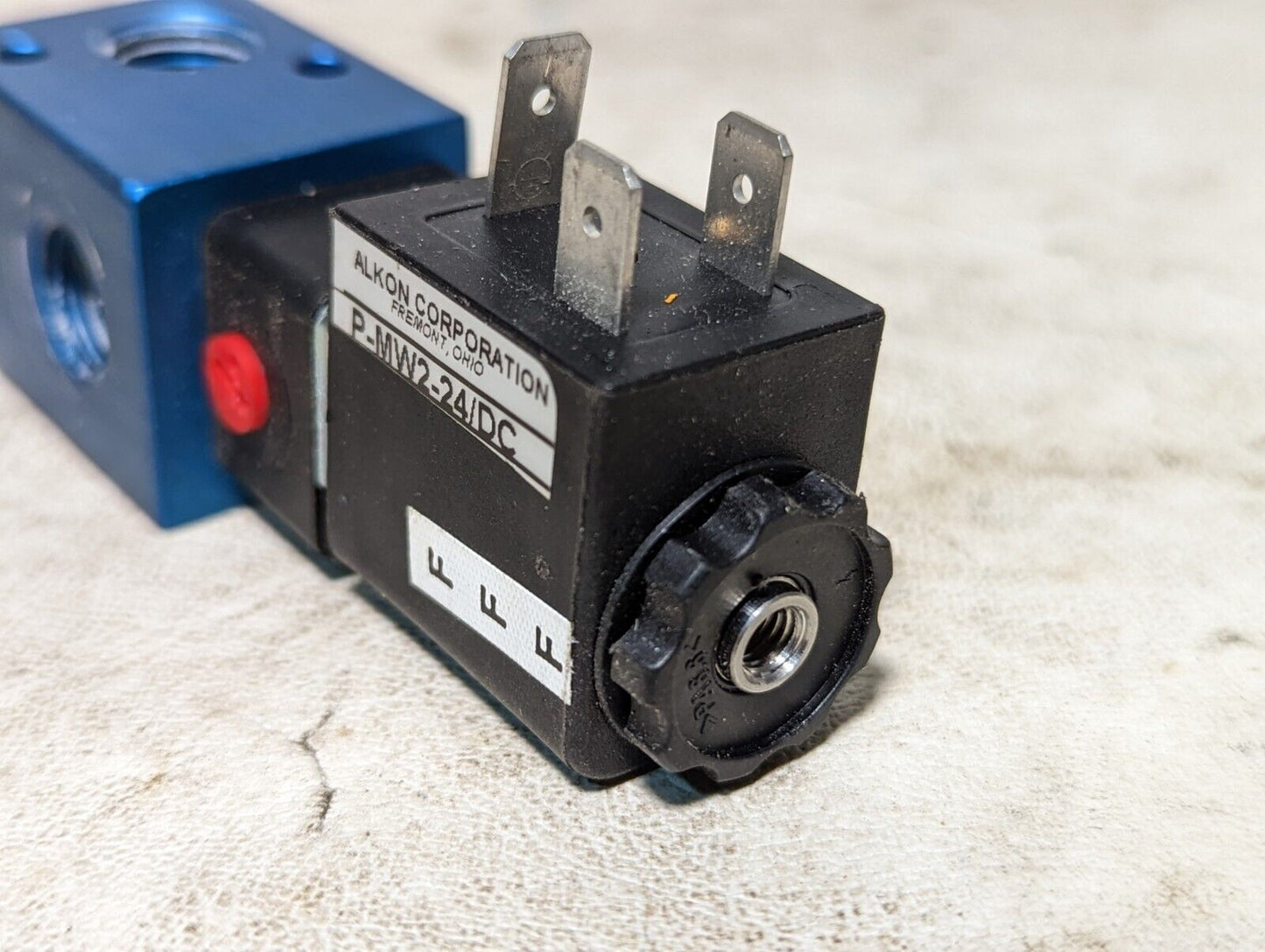 Lot of 2 Alkon P-MW2-24/DC pneumatic solenoid valves