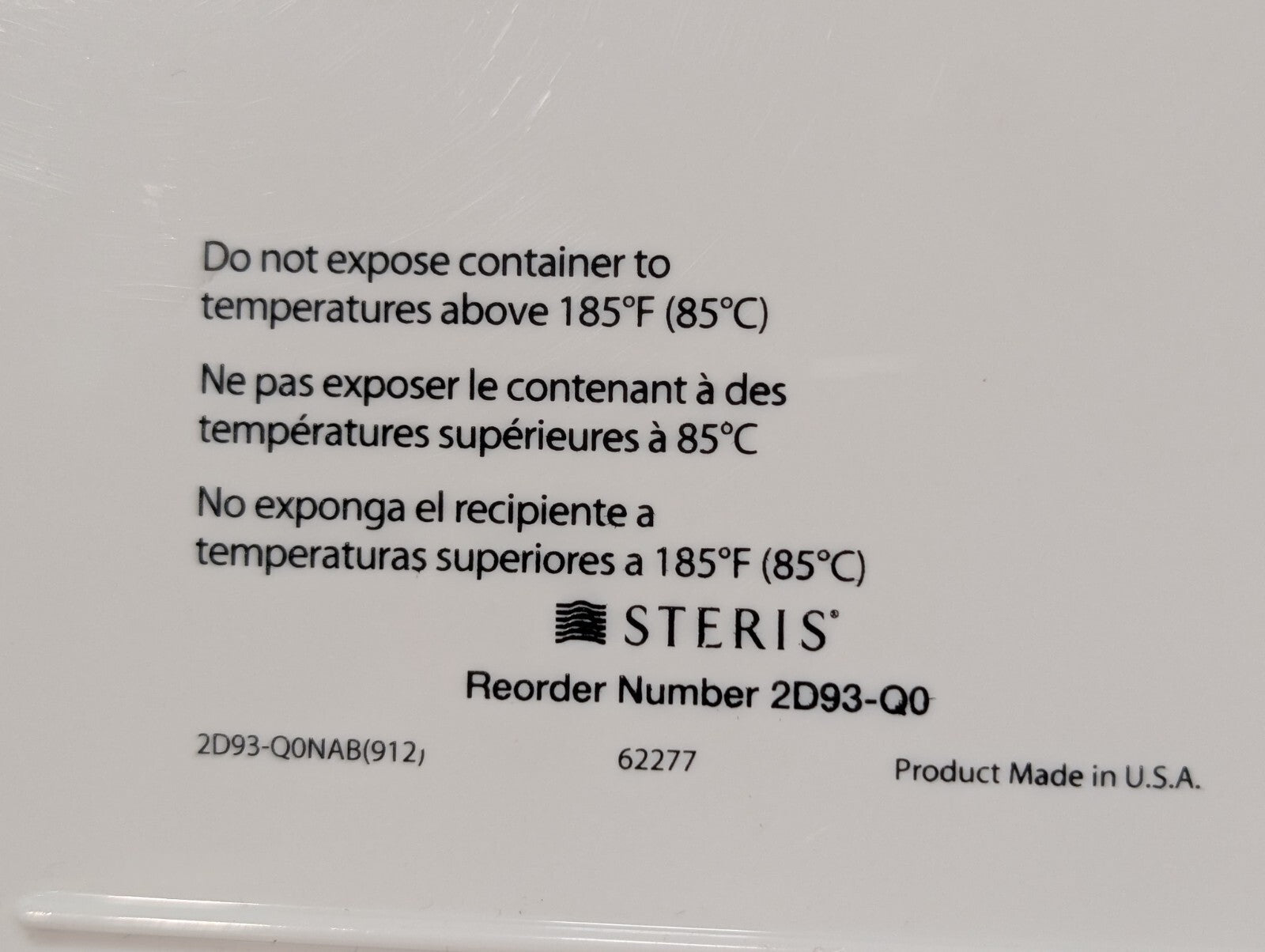 Steris 2D93Q0 Revital-Ox Rigid Container System, w\ Clean-up Kit, 6" x 13" x 21"