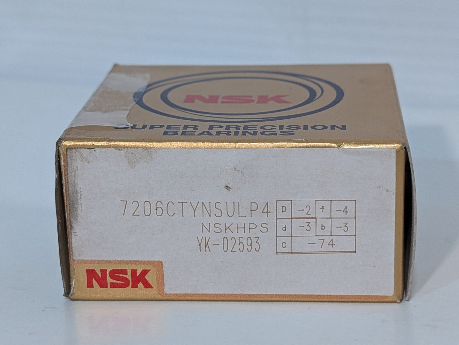 (Set of Two) NSK 7206CTYNSULP4 Abec-7 Super Precision Spindle Bearings 7206