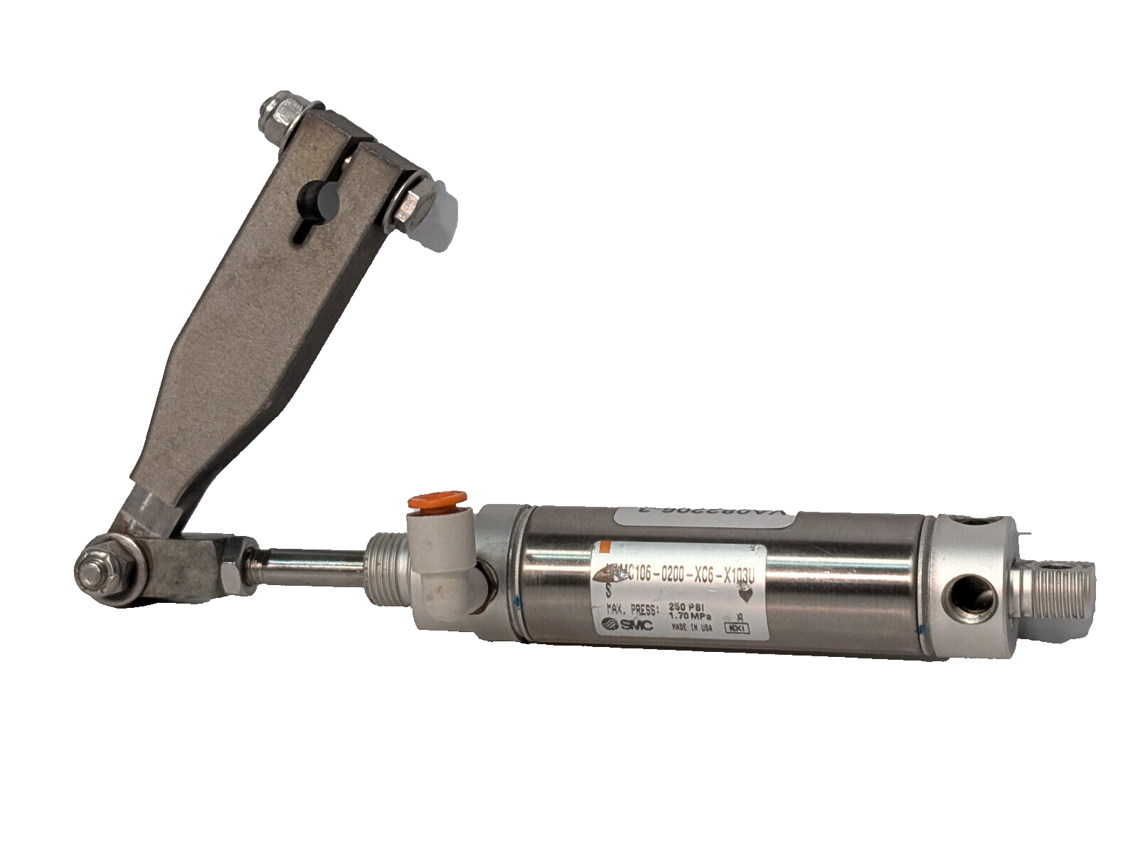 SMC NCMC106-0200-XC6-X103US Pneumatic Actuator, Swing Attachment, 250psi, 1.7MPa