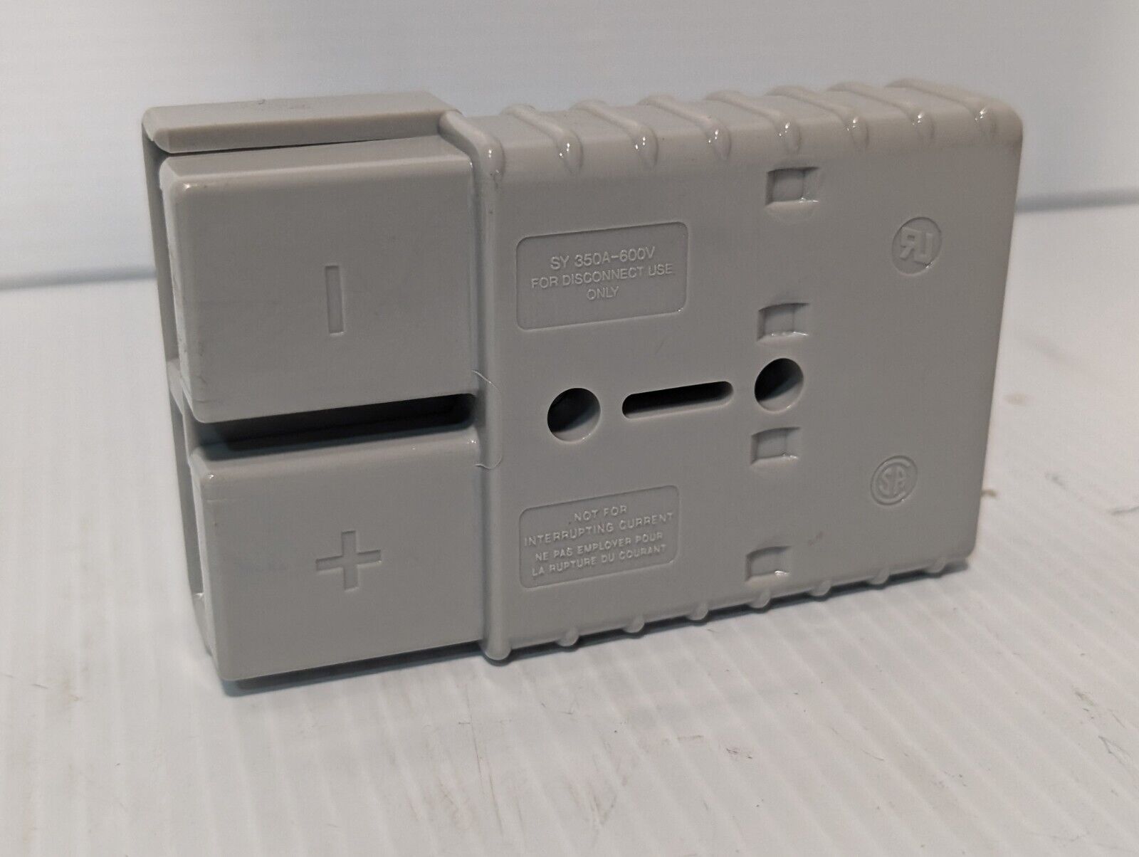 SMH 6A071, SY6320G1, SY350A-600V 2/0 Breakaway Gray Forklift Power Connector