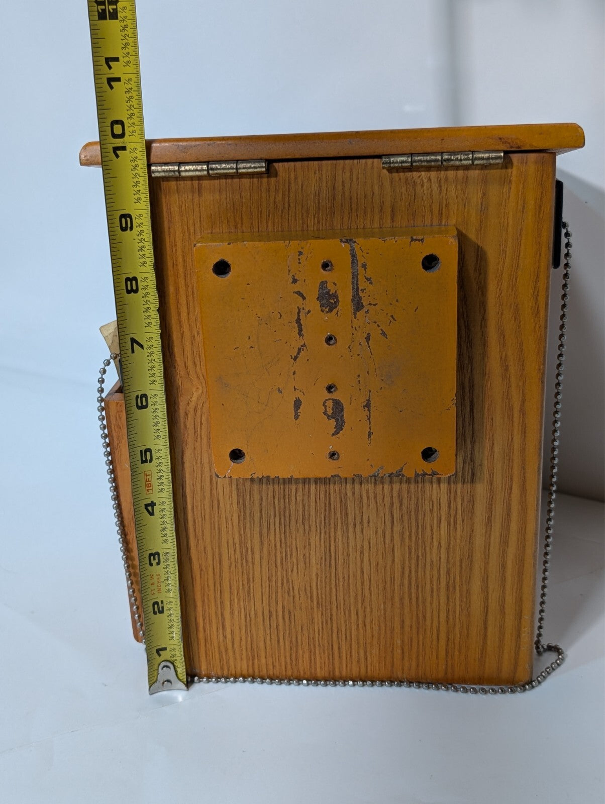 Wood Suggestion Donation Box with Lock Attached Pen 10" Charity Fundraising