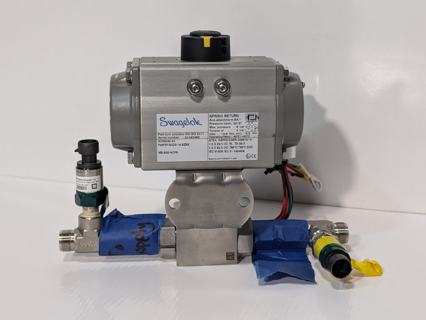 Swaglok MS-A30-4-DIN Spring Return Assy SS-AFSS8 Control Valve ASCO WT8551A001MS