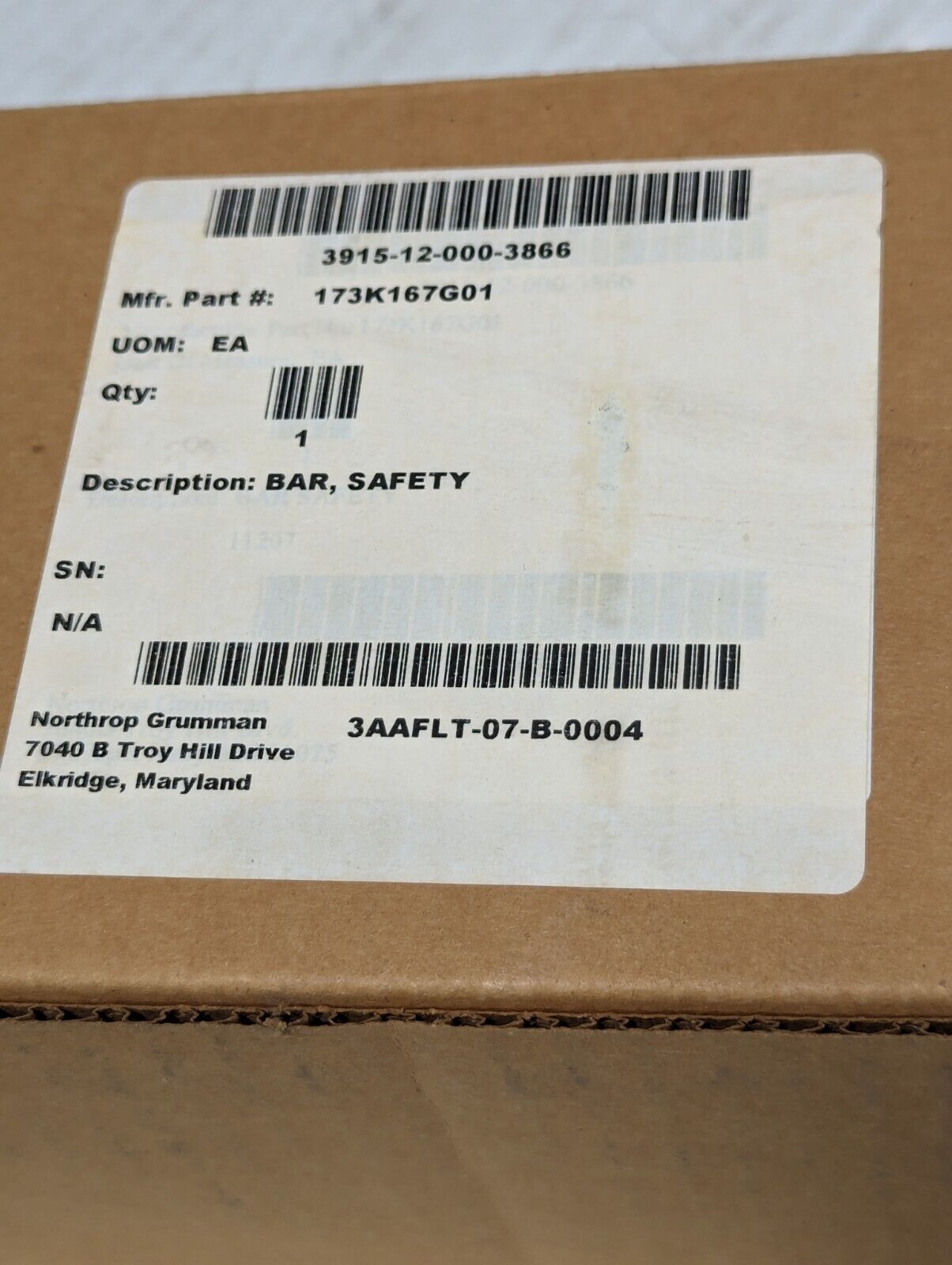 3915-12-000-3866 173K167G01 Safety Bar - Free Shipping