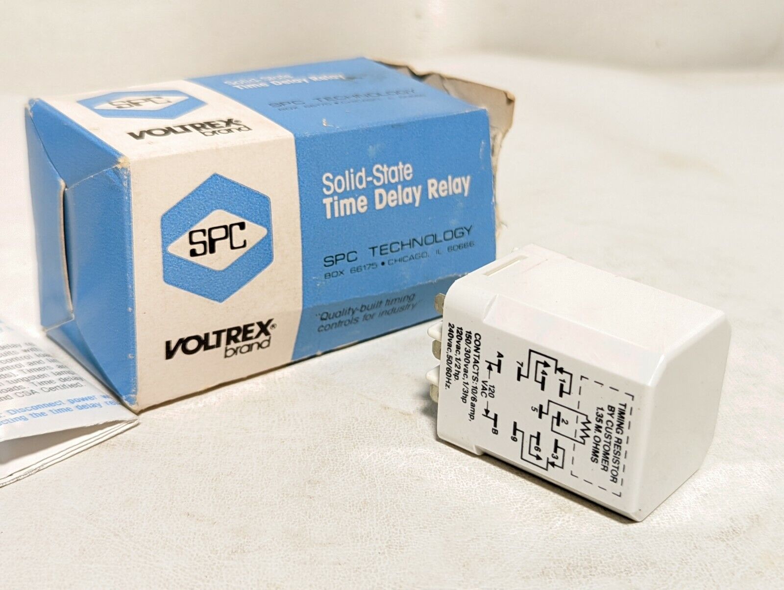 SPC Voltrex SK1F-10-561 solid state timer, range .1-10sec in original box