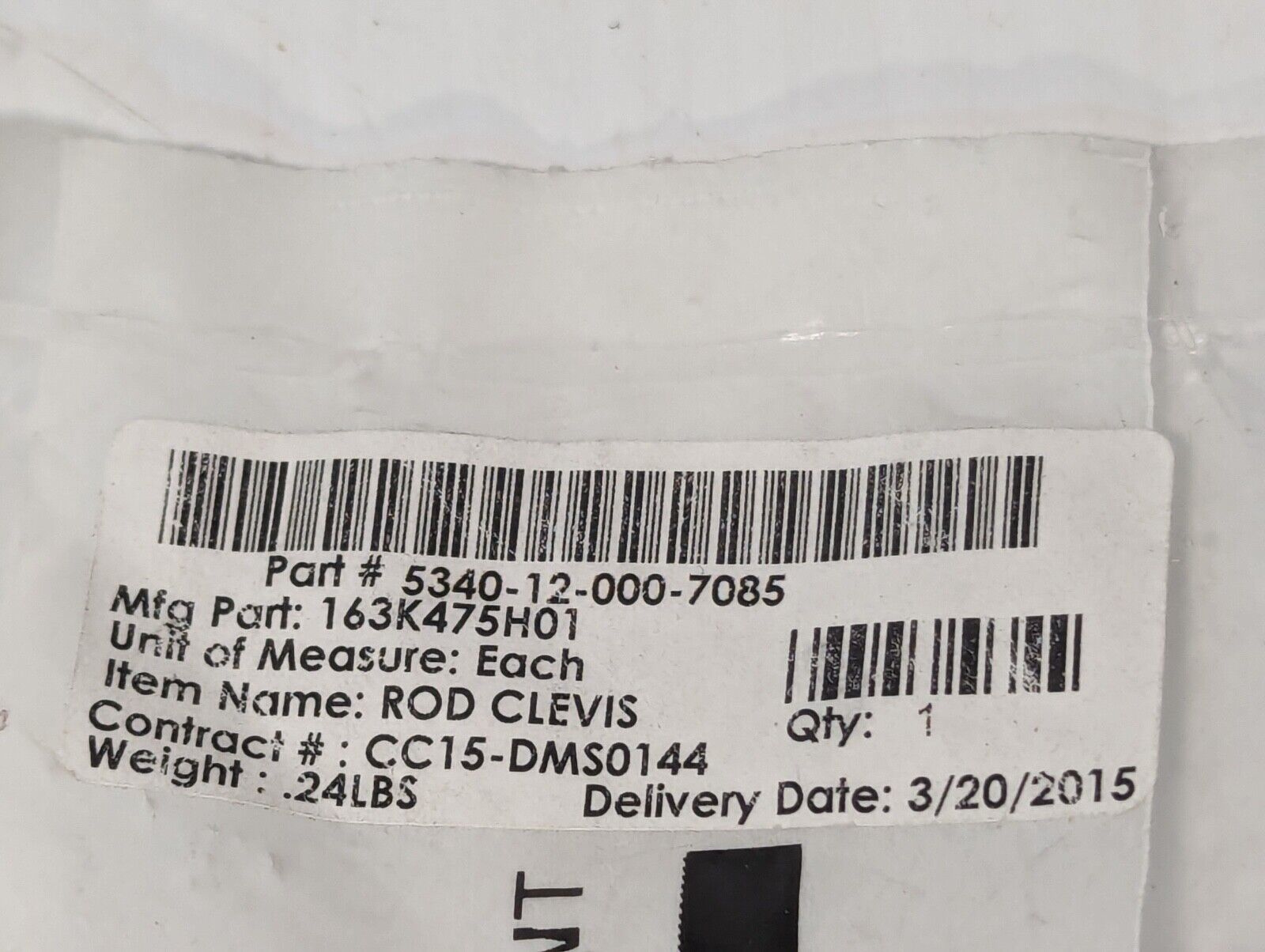 163K475H01 Cylinder Rod Clevis With Pin - Free Shipping