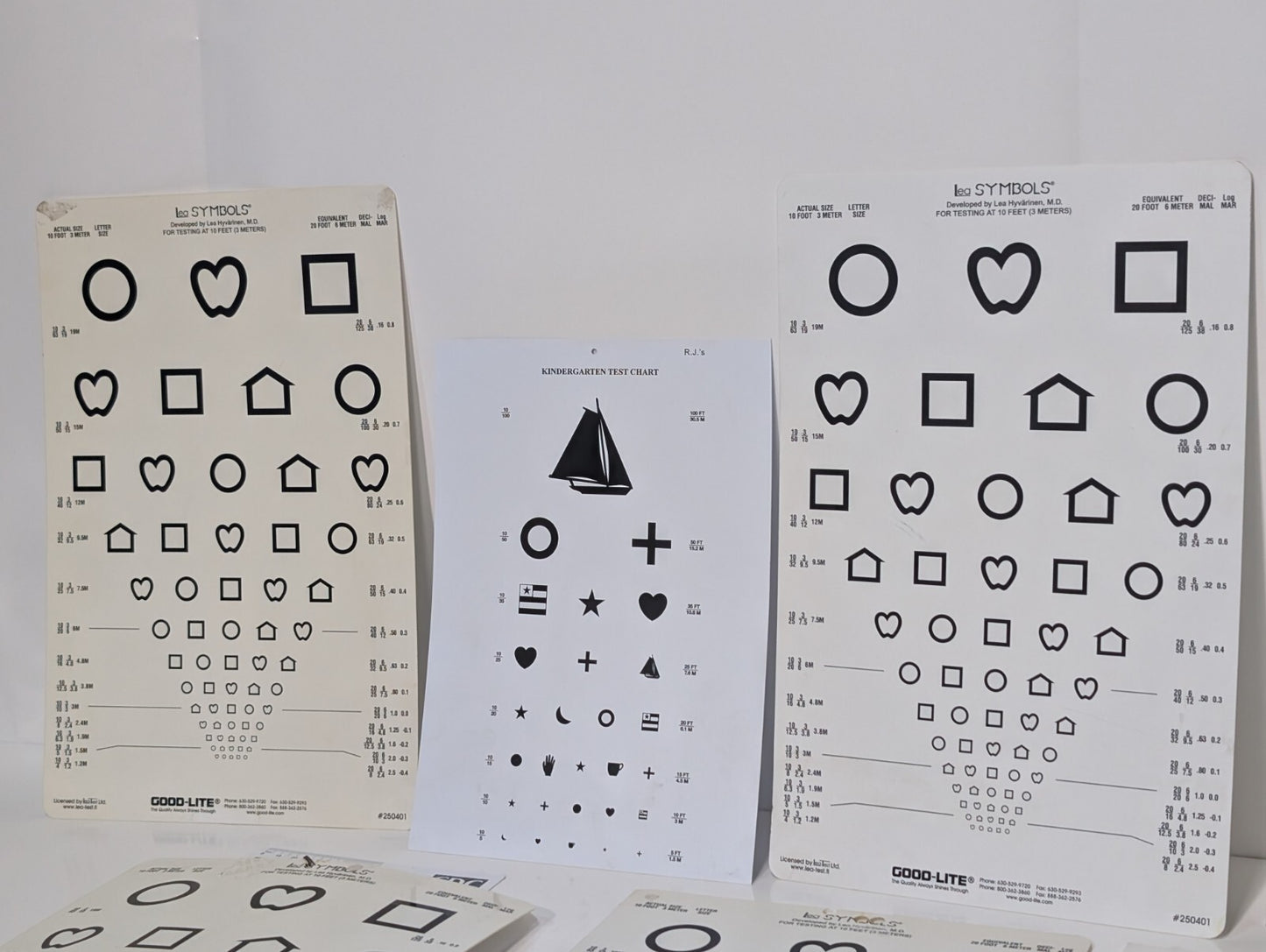 [10] Eye Test Vision Poster Chart Assorted Standard Letters Shapes Symbols Child
