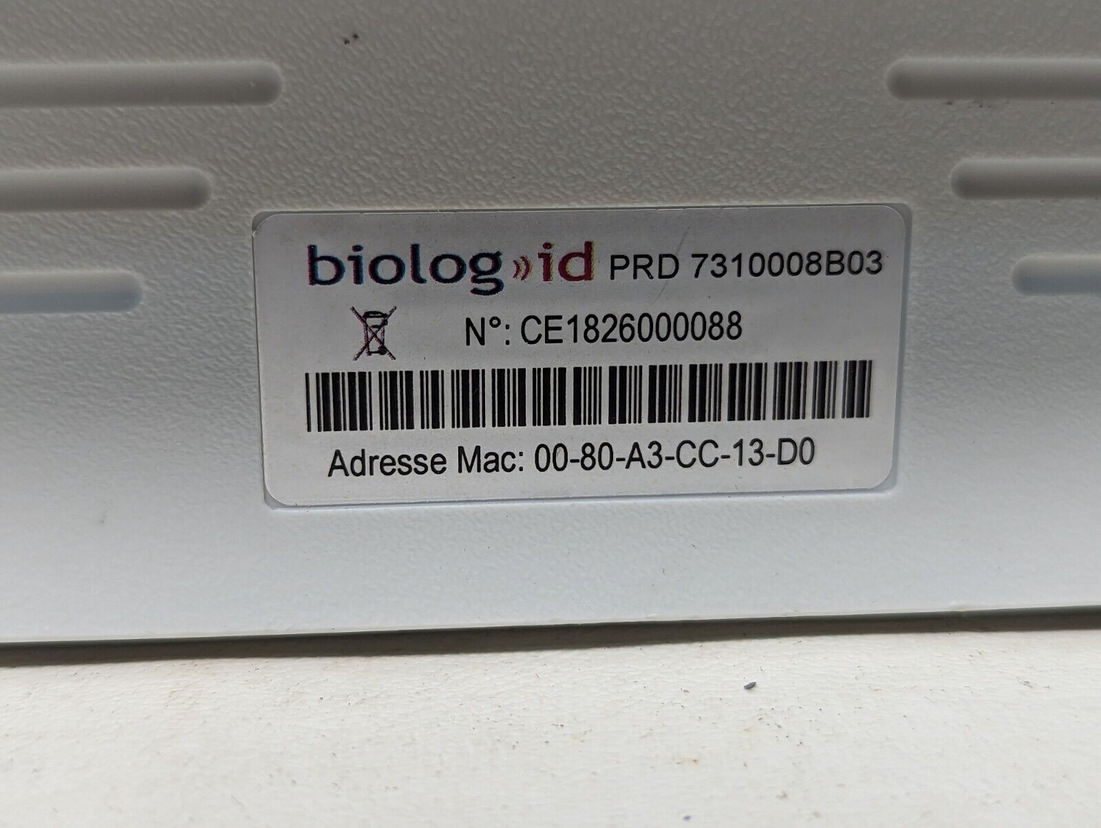 biolog id PRD7310008B03 table top RFID reader