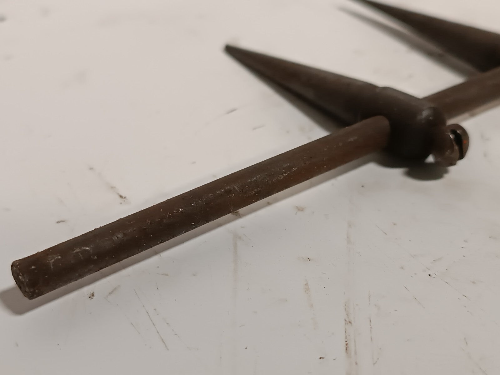 Vintage 17" Adjustable Steel Trammel Points Marking Gauge, As Pictured