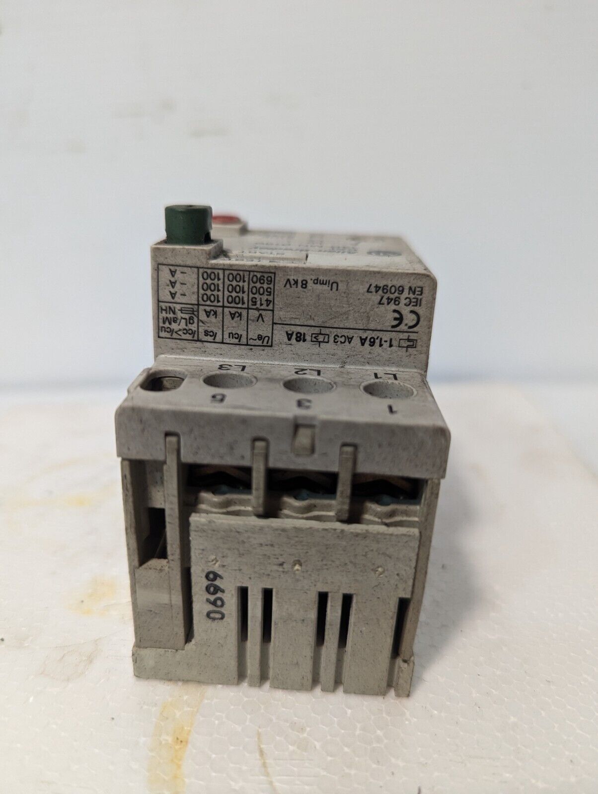 Lot of 6 Allen-Bradley 140-MN-0160 manual starters, motor protector, 1-1.6A