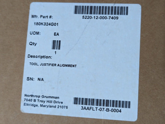5220-12-000-7409 180K423G01 Justifier Alignment Tool - Free Shipping