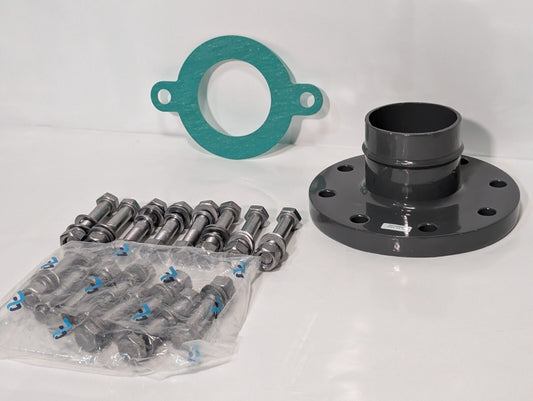 AIRpipe 8170 Aluminum Flange Kit, 100mm (4") ANSI Flange to 100mm (4") Pipe