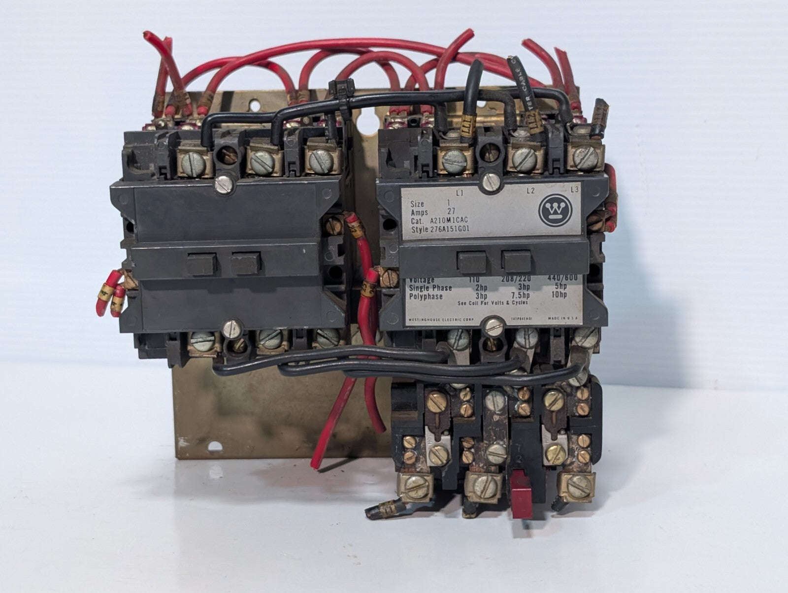 Westinghouse A210M1CAC Size 1 Motor Starter / Overload Relay Single + Polyphase