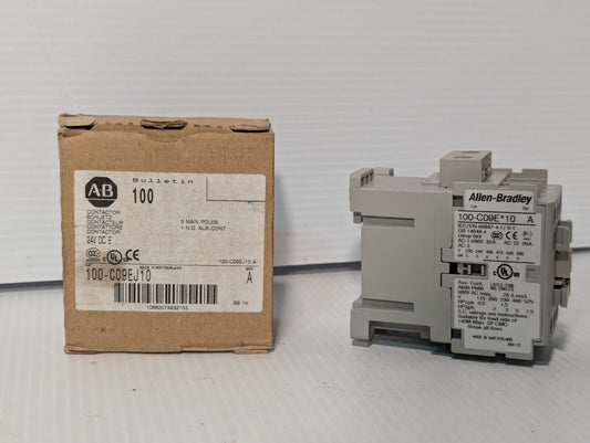 Allen Bradley 100-C09EJ10 IEC Contactor, 24 VDC Coil, 100-C09E*10, New with Box