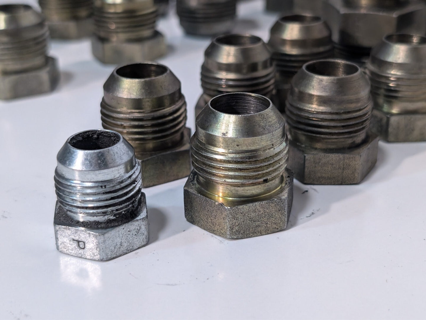 (23) High Pressure Adaptor Fittings Reducers Hex Heads for Hydraulic Press