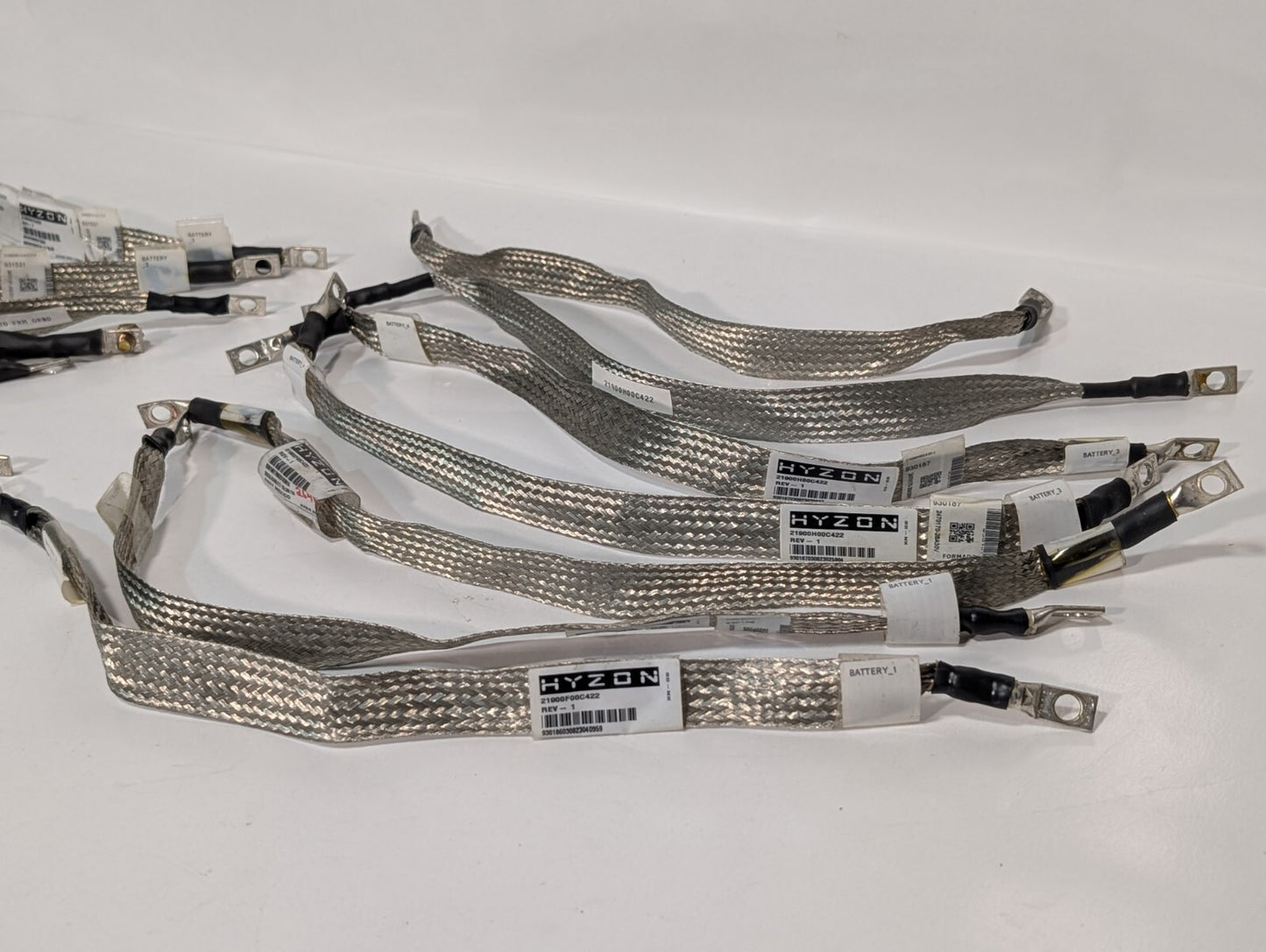 (14) Hyzon Ground Cable Assembly Straps for Batteries, EV HV Vehicles
