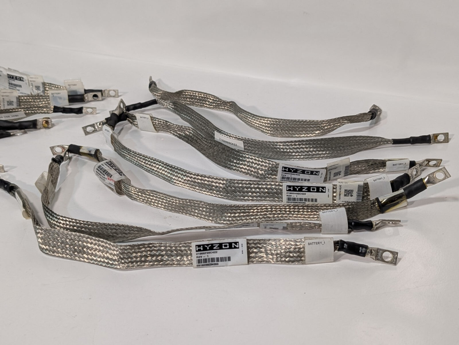 (14) Hyzon Ground Cable Assembly Straps for Batteries, EV HV Vehicles