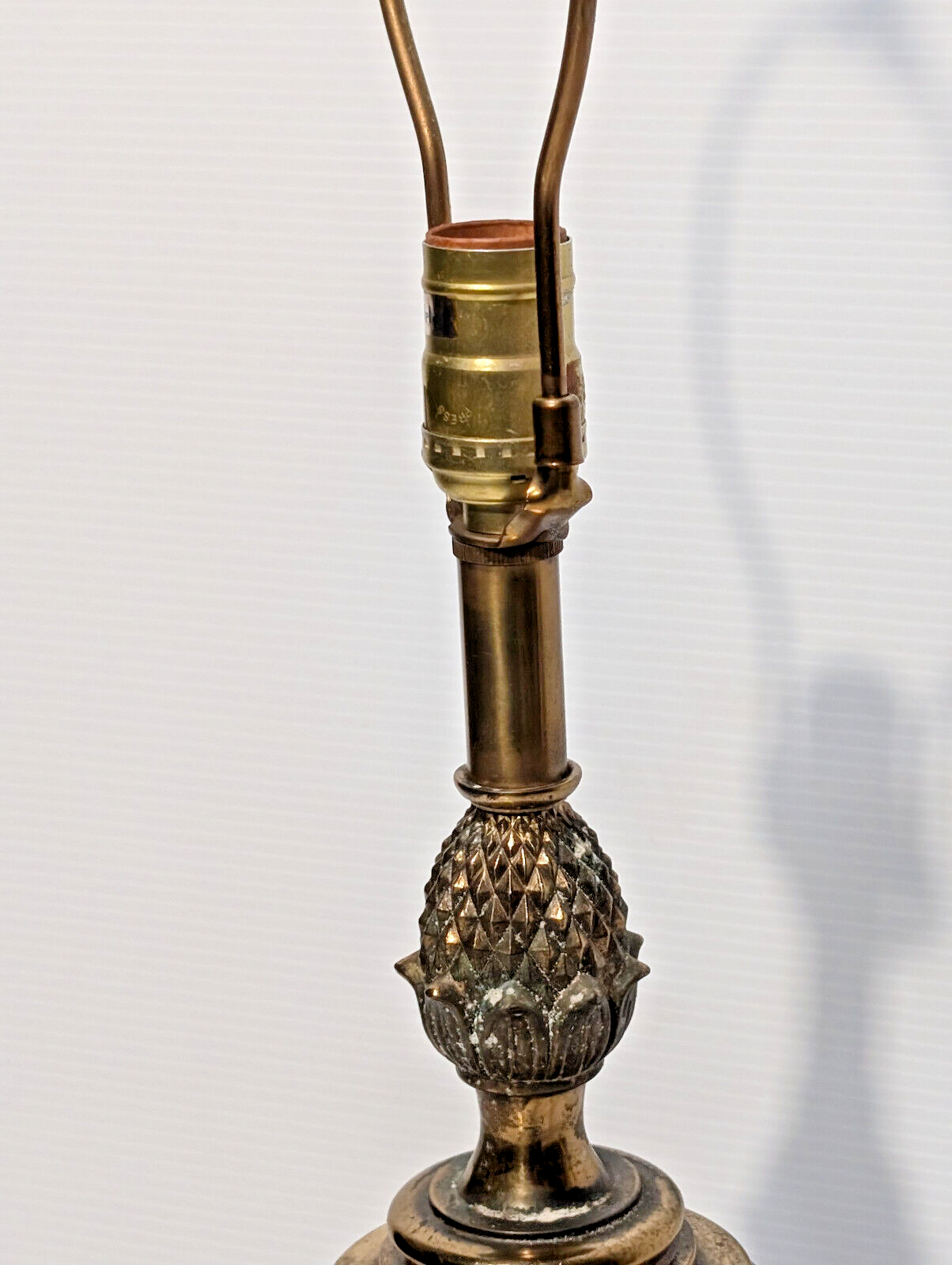 Stiffel Vintage, Antique, MCM, 34" Brass Table Lamp, Pineapple,Hollywood Regency