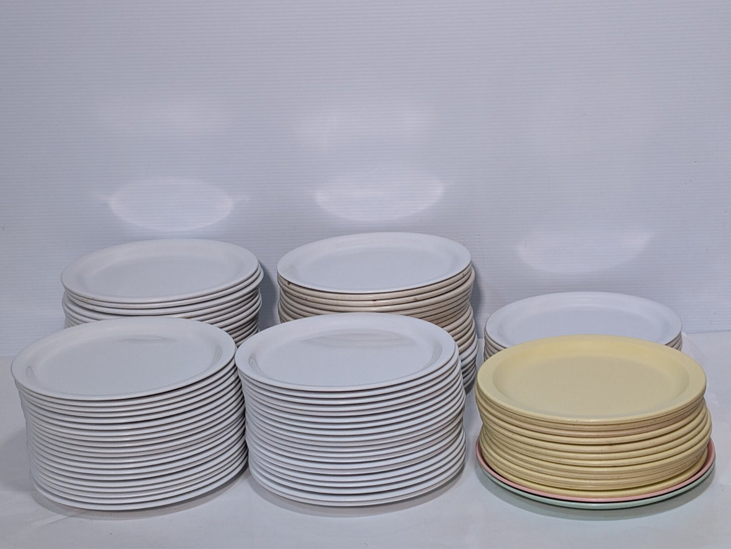 (100) 9" Melamine Dinner Plates White Carlisle KL200-02 Kingline Tan Dallas P-48