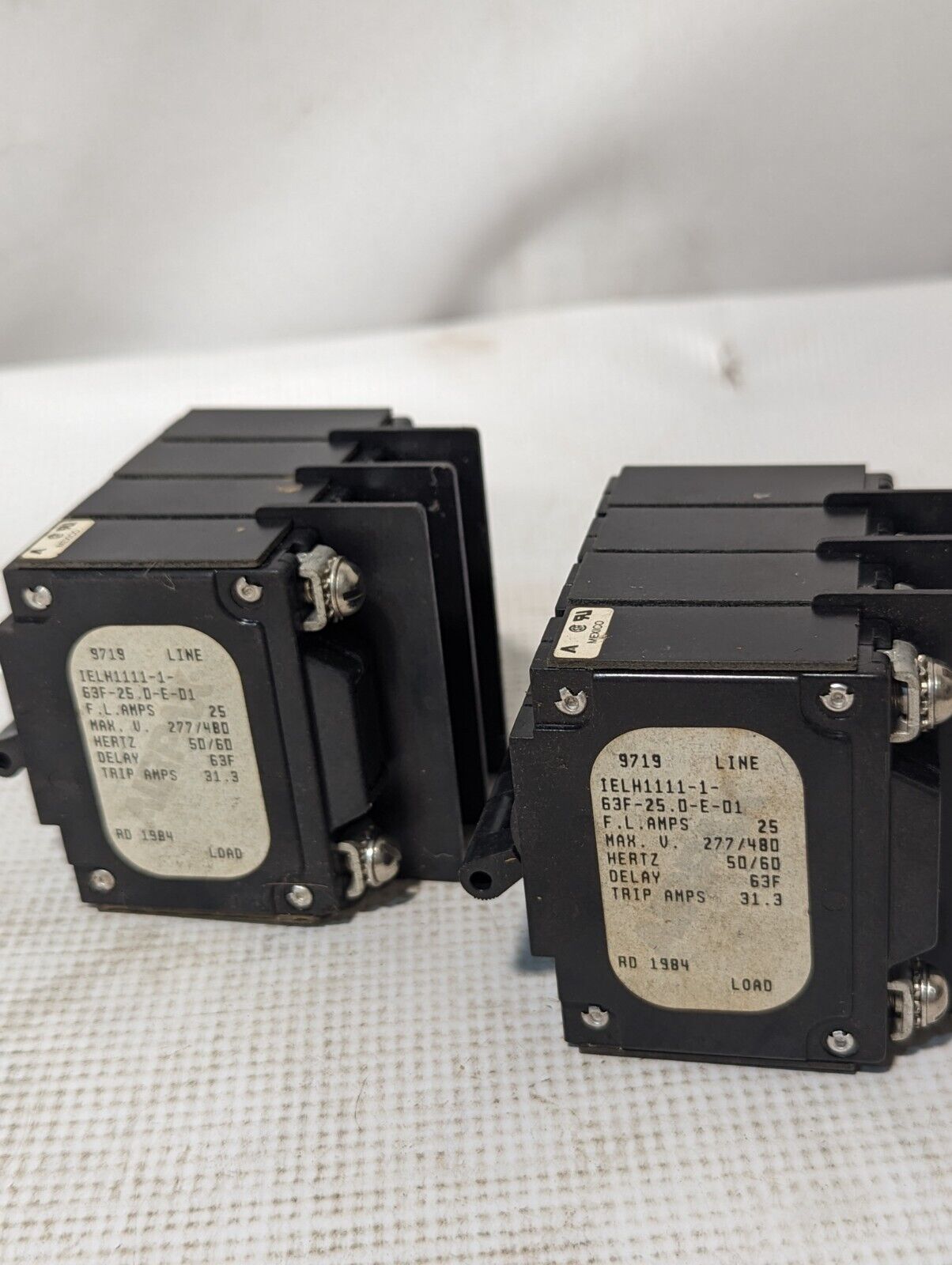 Airpax IELH1111-1-63F-25.0-E-01 Circuit Breaker, 25A, 277/480V, 4-pole
