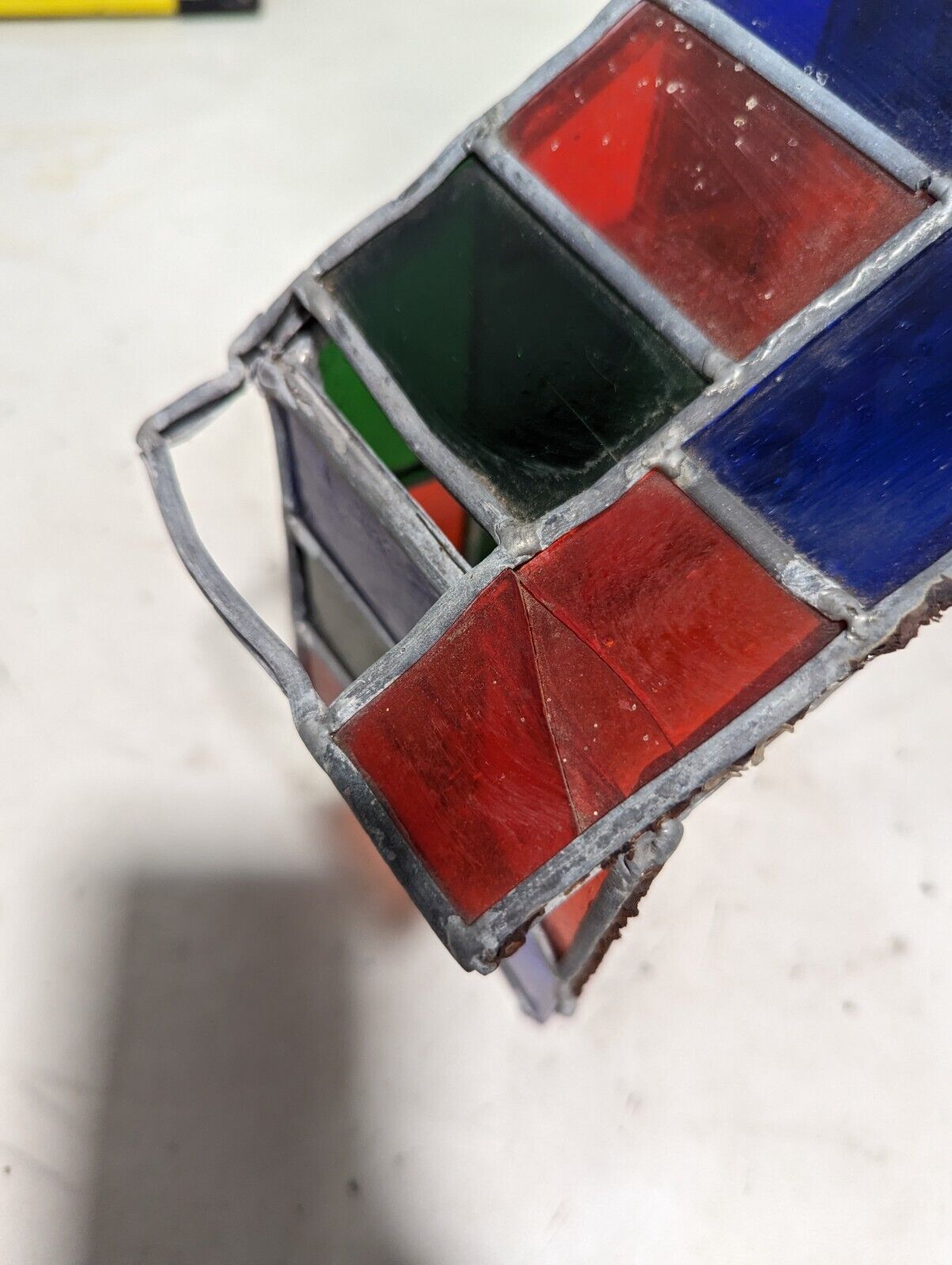 Stained Glass Manger \ Building  12"h x 9"w x 4"d  Unique Handmade Item