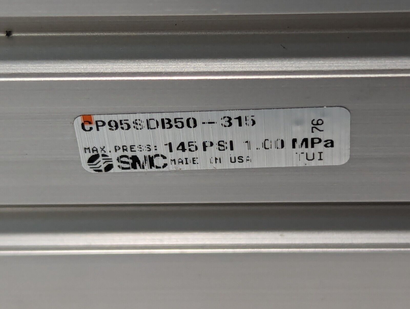 SMC CP95SDB50-315 Max. Press. 145 PSI 1.00MPa Cylinder Pneumatic - Free Shipping