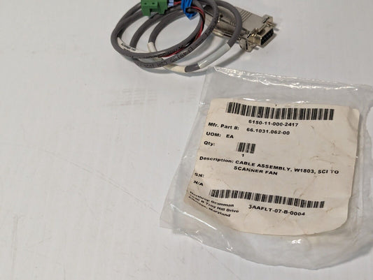 66.1031.062-00 SCI to scanner fan cable assembly, W1803 - Free Shipping