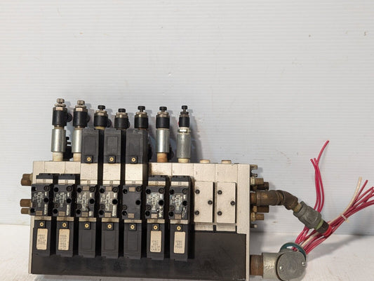 SMC 9 Slot Pneumatic Manifold with NVFS2100/NVSF2300 Valves - Free Shipping