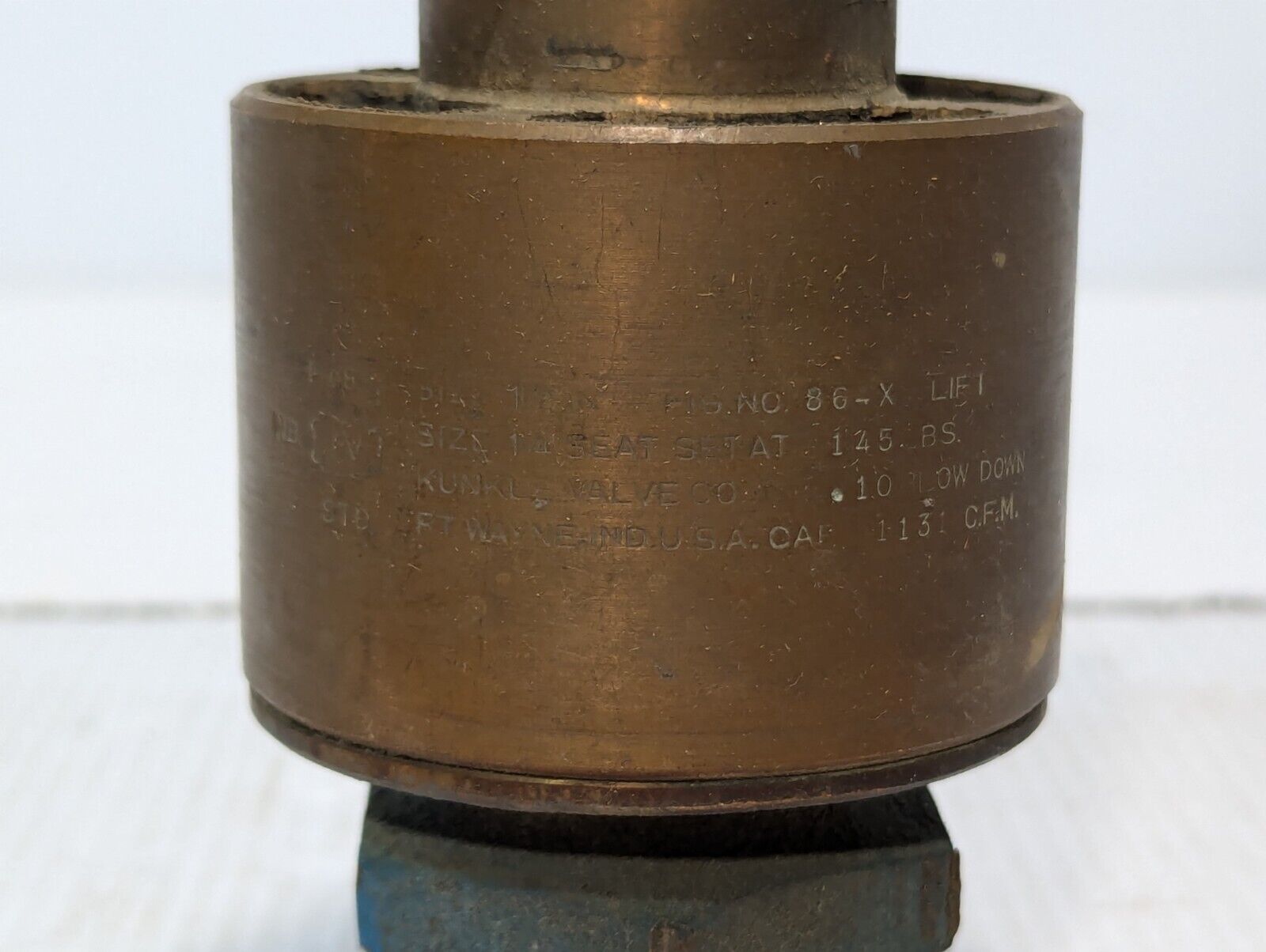 Kunkle 86-X Bronze Pressure Relief Valve, Size 1-1/2", 1131cfm - Free Shipping