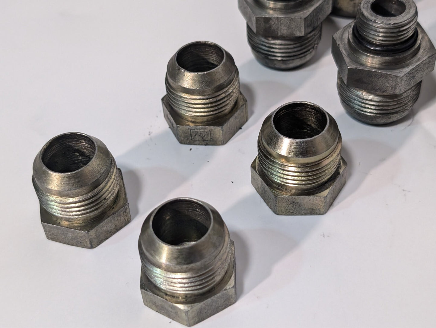 (23) High Pressure Adaptor Fittings Reducers Hex Heads for Hydraulic Press