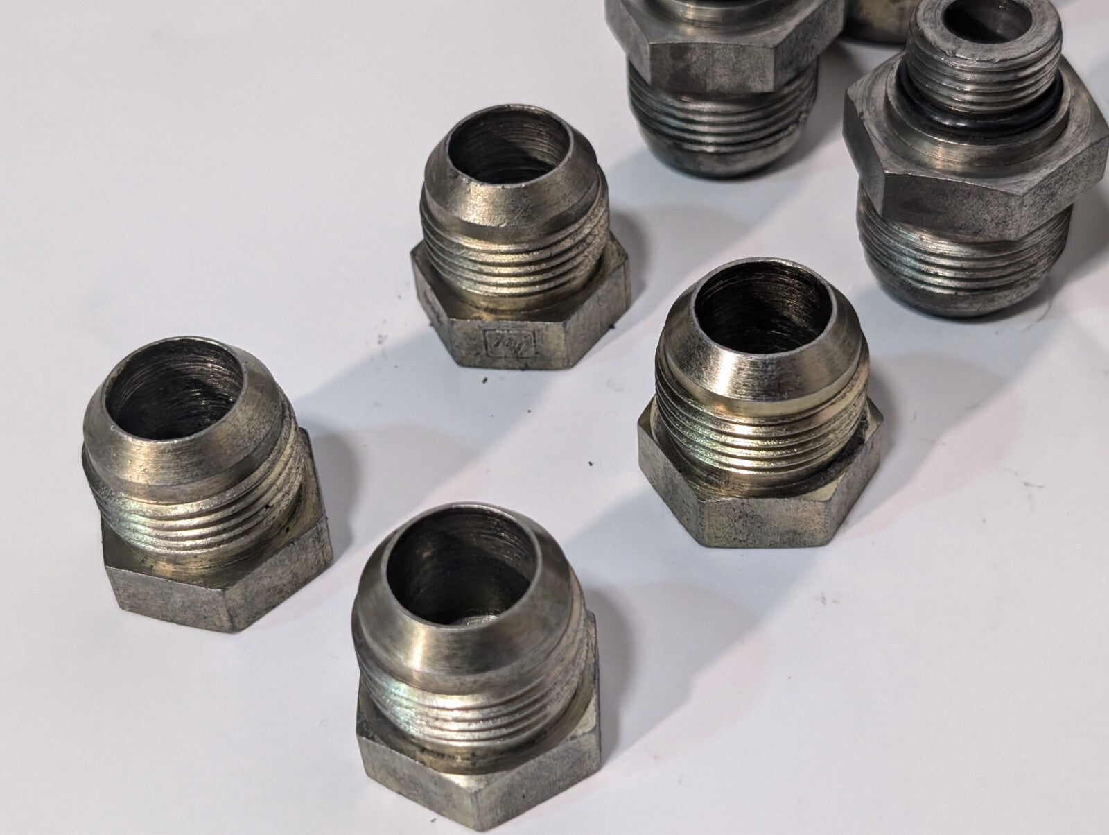 (23) High Pressure Adaptor Fittings Reducers Hex Heads for Hydraulic Press