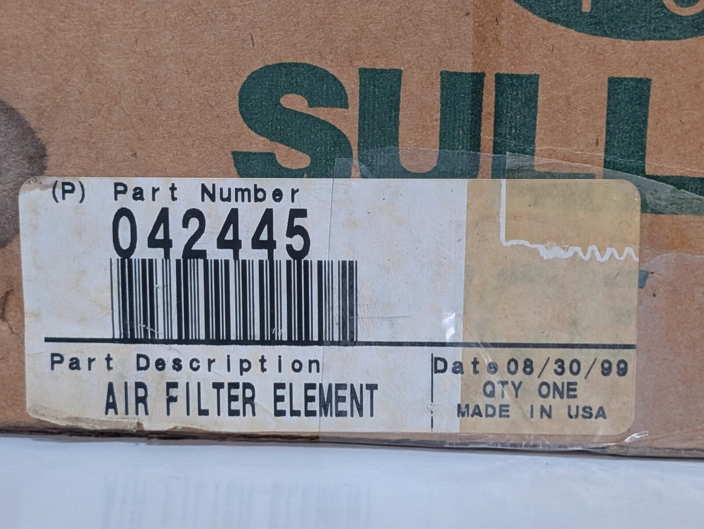 Sullair 042445 Air Filter Element, Fits BDS 7.5 to 22, LS10-25 to 30 and 10B-25