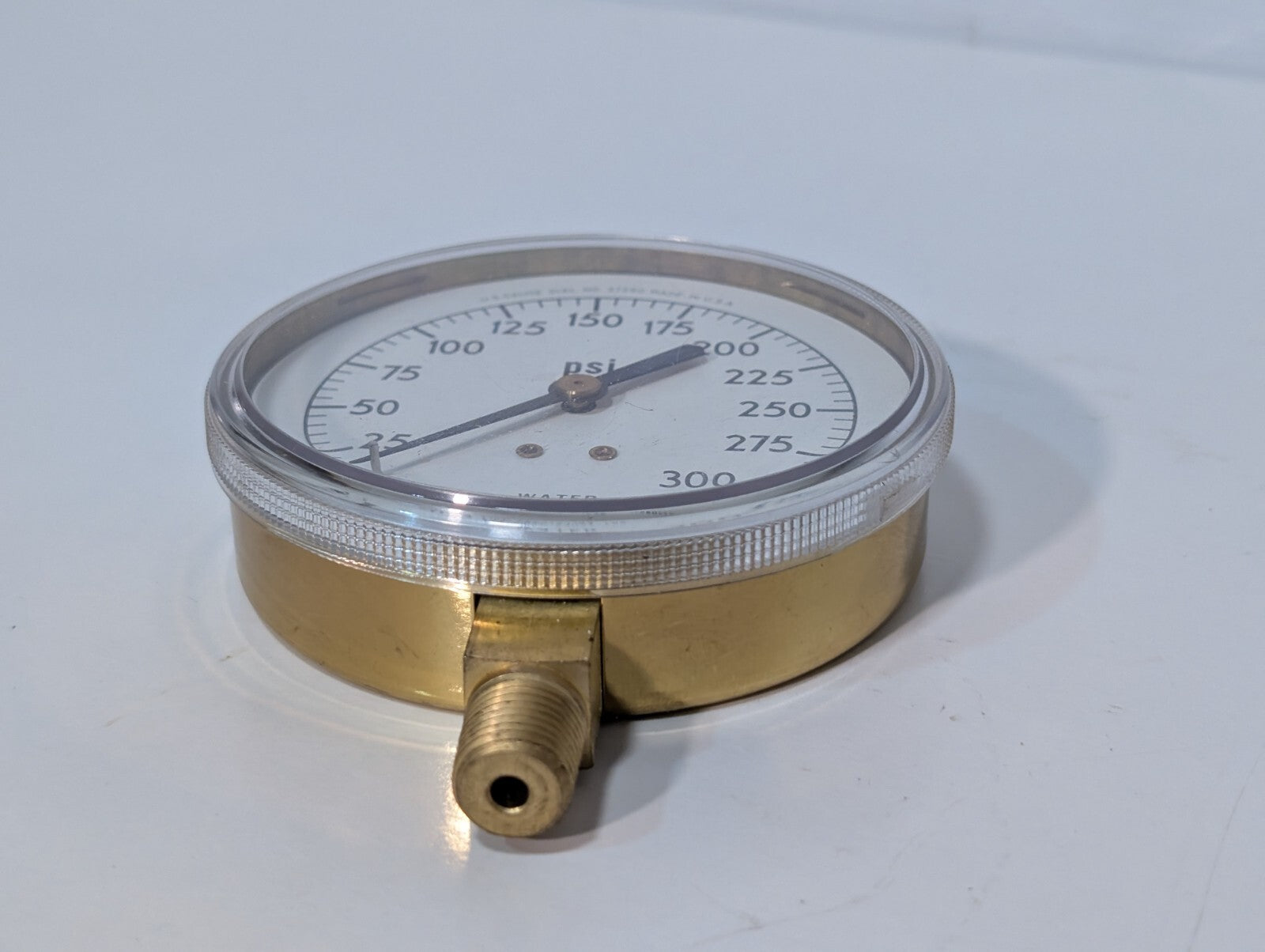 U.S. Gauge 37590 Water Pressure Gauge for Fire Protection, 0-300psi Dial Range