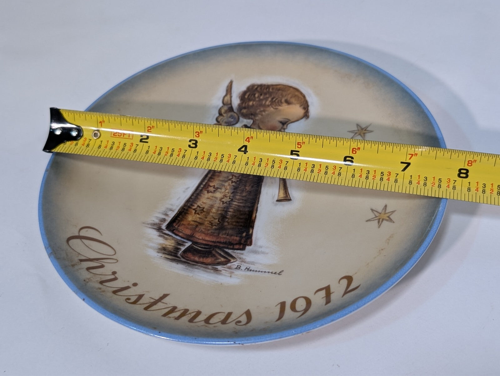 (2) Bertha Hummel Christmas Plate 1971 1972 Heavenly Angel Children