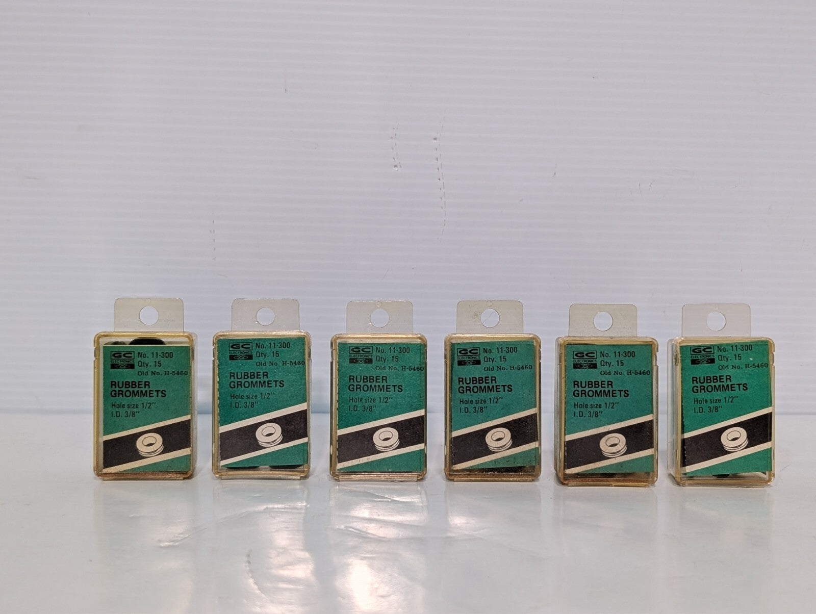 (90) GC 11-300 Rubber Grommets, Hole size 1/2" I.D. 3/8", 6 packs of 15