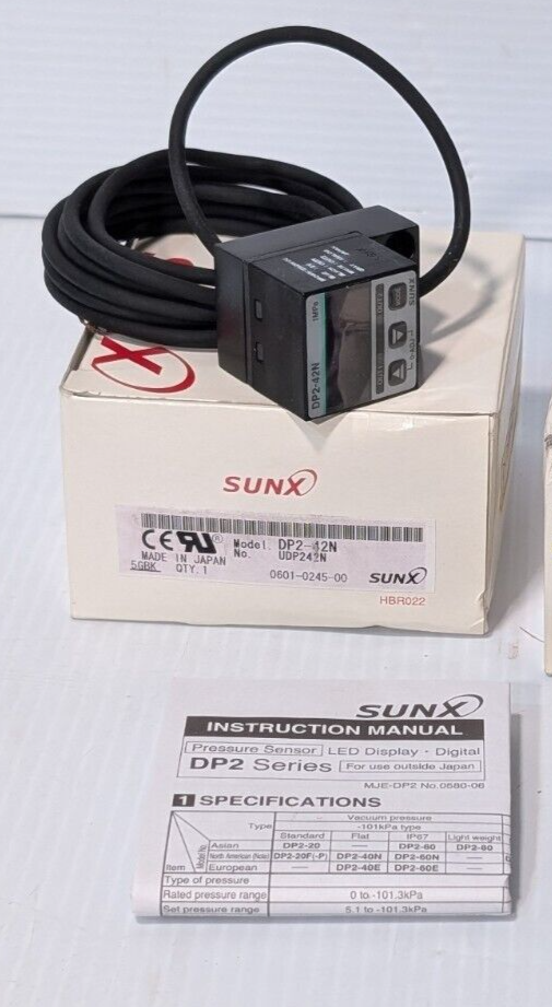 SunX DP2-42N Pressure Sensor, LED display, Digital, DP2 -Free Shipping & Returns