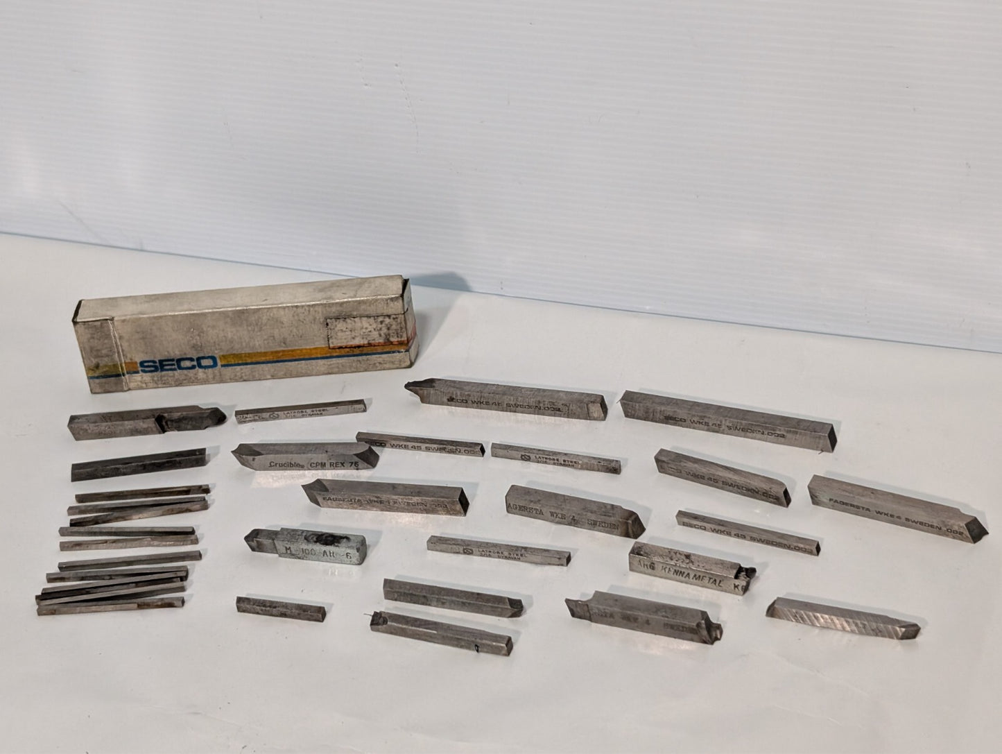(30) Seco WKE 45 Cobalt (and other) Rectangular Tool Bit Blanks