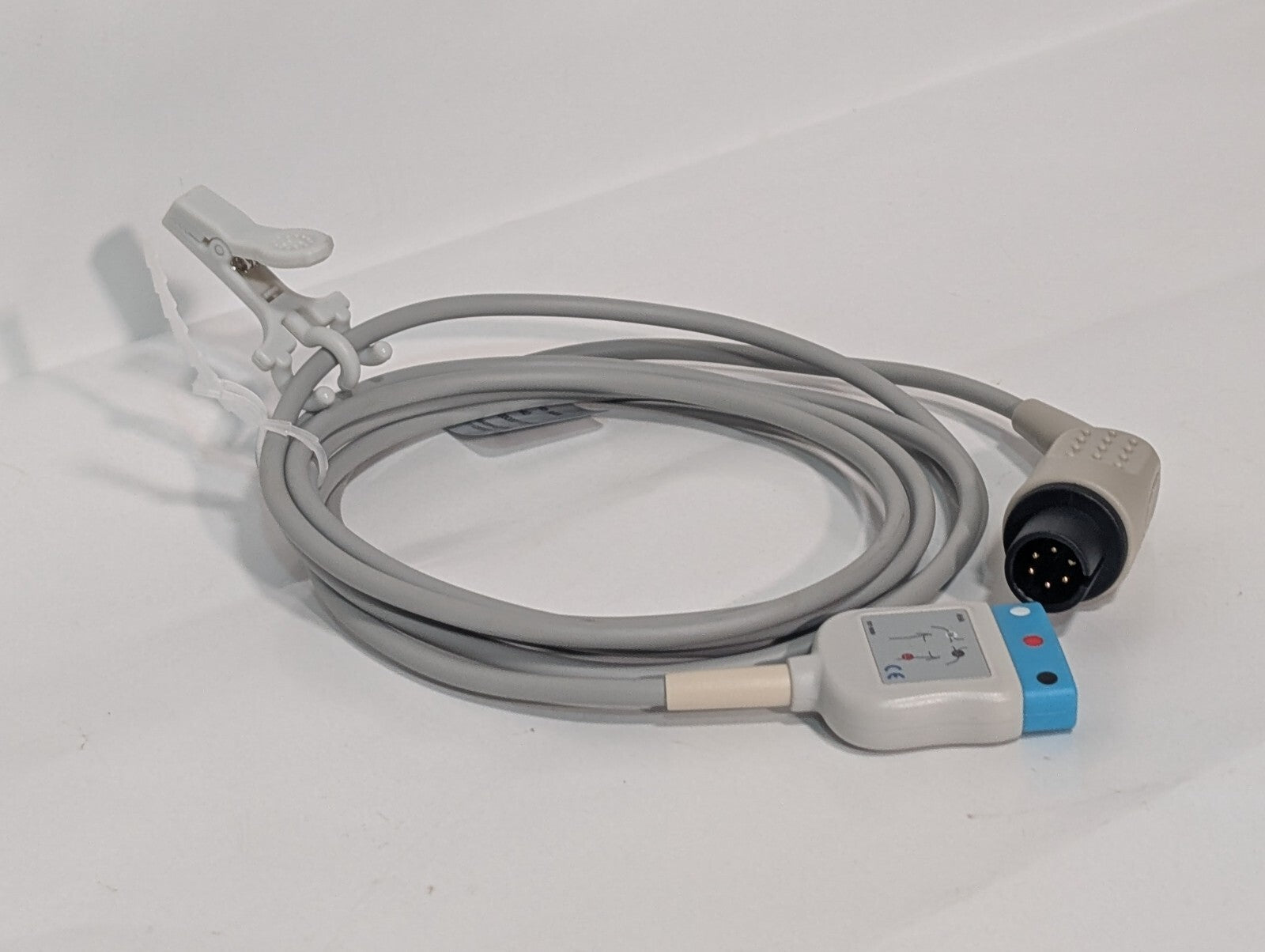 AAMI D-1340 6 Pin to 3 Lead Single (Din) ECG Trunk Cable, Blk, Red, White Leads