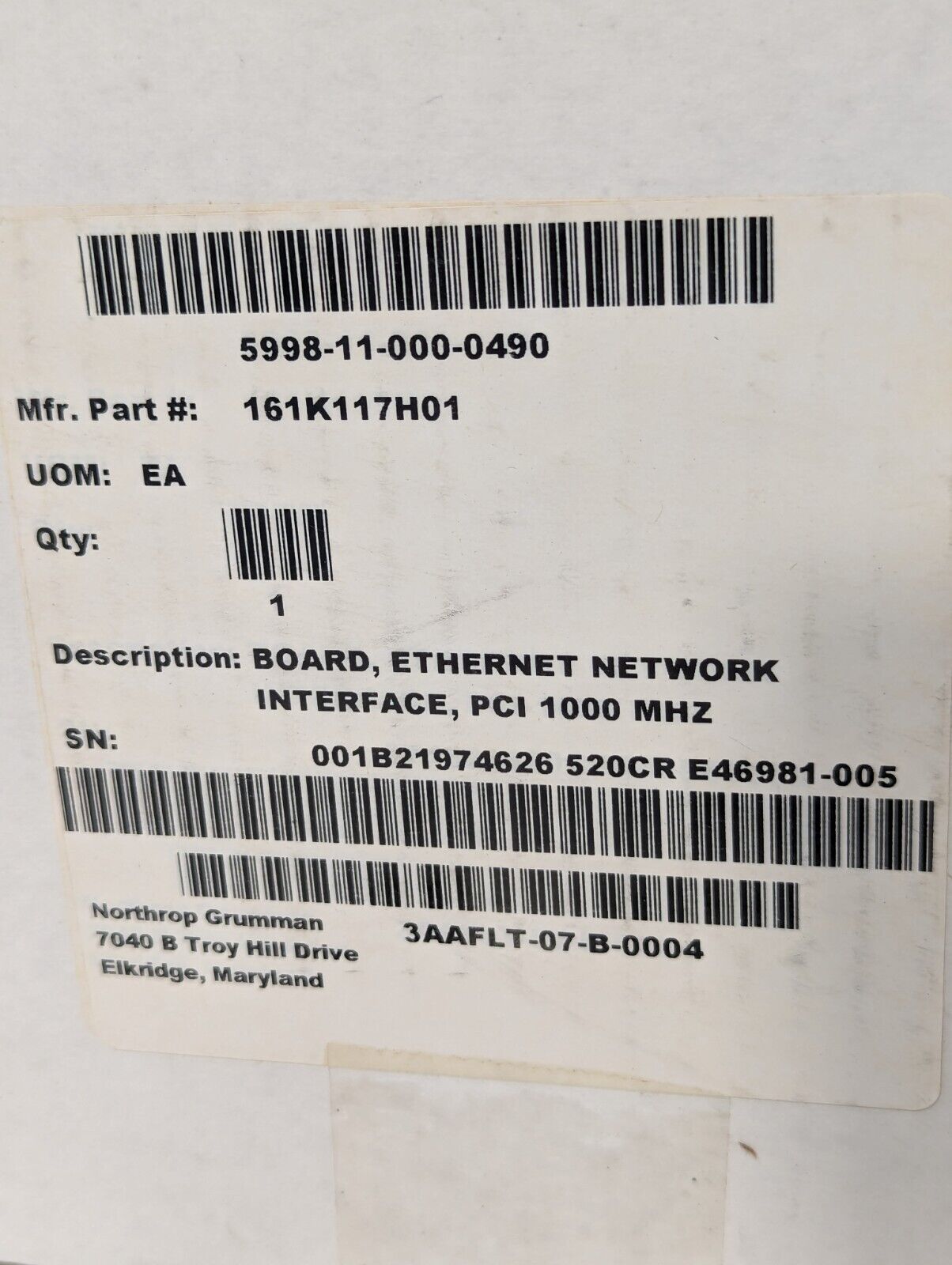 Intel CPU-E25869 Ethernet Server Adaptor, 161K117H01 - Free Shipping